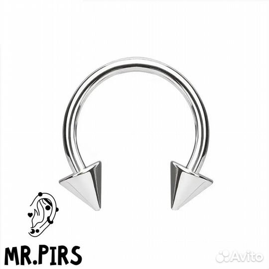 Пирсинг Mr.Pirs циркуляр с шипами титан 1.2 (16 G)