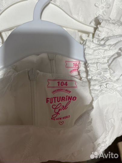 Платье для девочки, белое платье для двойни