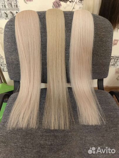Новые волосы для наращивания блонд 65 см