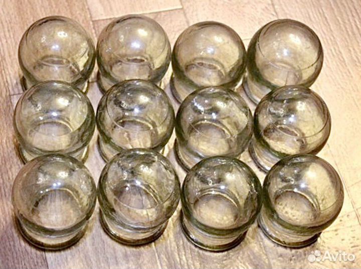 Банки стеклянные лечебные СССР 10 штук