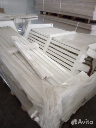 Качели Деревянные Белые