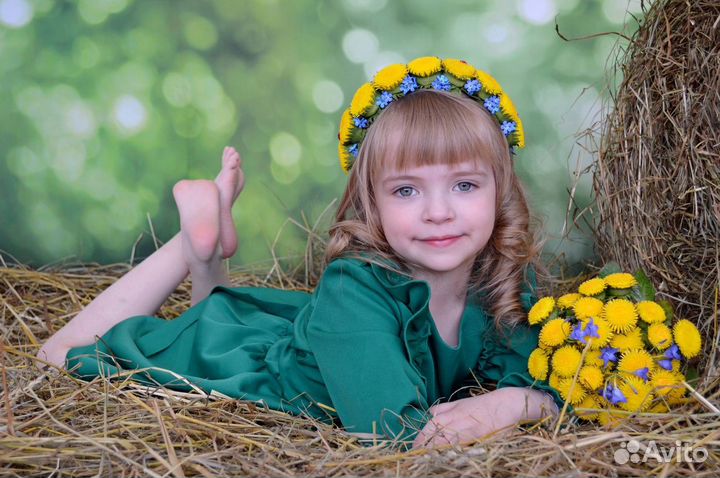 Цветочны резиночки/заколки, ободки