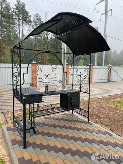 Дачный мангал с печкой