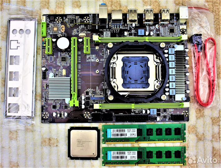 Новый Комплект X79 2011 V1 V2 Xeon E5 2670V2 16Gb