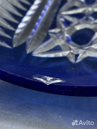 Ваза для цветов синее стекло СССР (сзр)