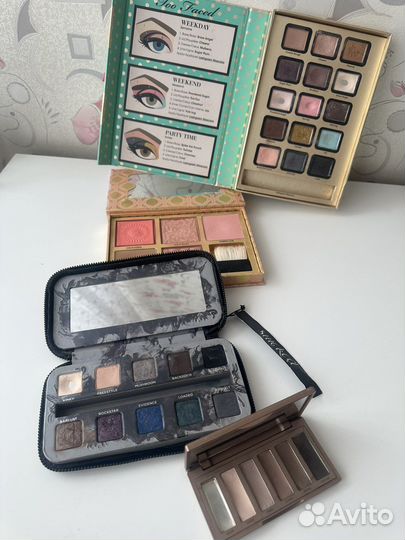Палетка теней urban decay, too faced