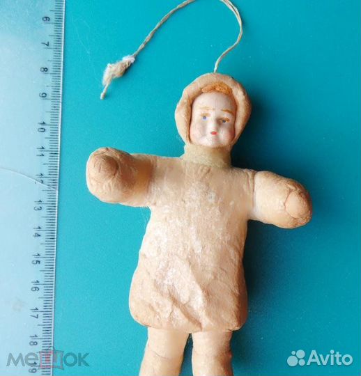 Девочка В шубке вата SR елочная игрушка ватная