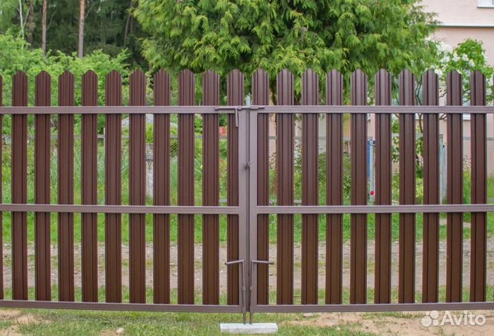 Забор металлический цена за метр под ключ
