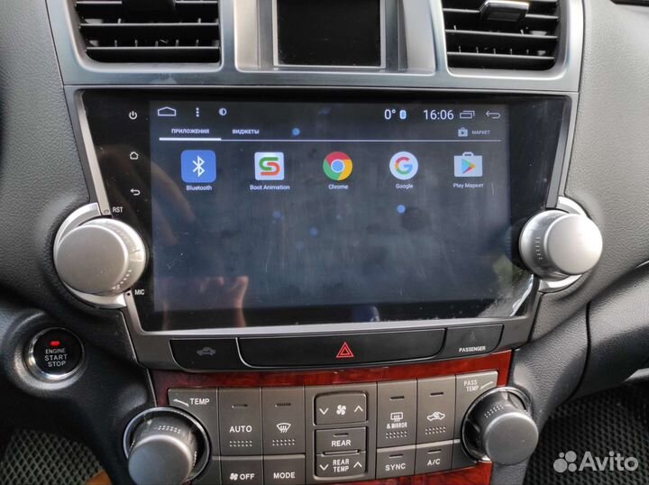Магнитола Тойота Хайлендер Андроид