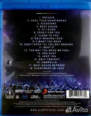 JLS / Only Tonight: Live From London (DVD+Blu-ray)