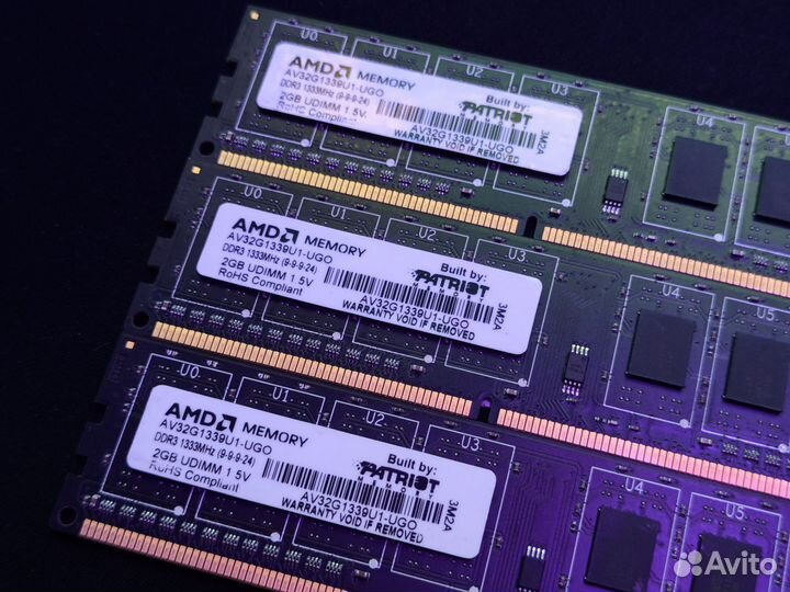 Оперативная память DDR3 2Gbx3 1333Mhz