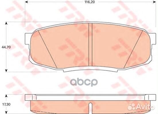 Колодки тормозные дисковые зад GDB3491 TRW