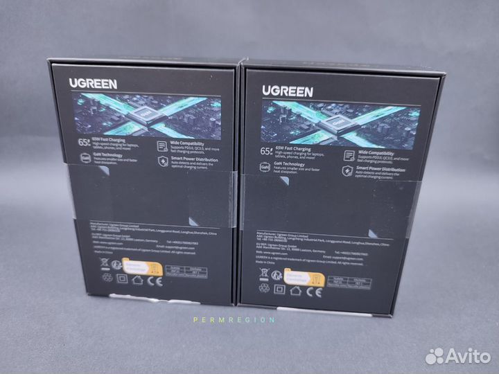 Ugreen 65W GaN сетевое зарядное (новое)