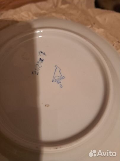 Тарелки мелкие фарфоровые СССР 1965г.возраст
