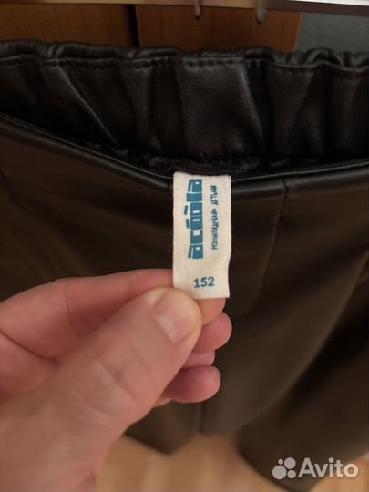 Брюки кожаные подростковые