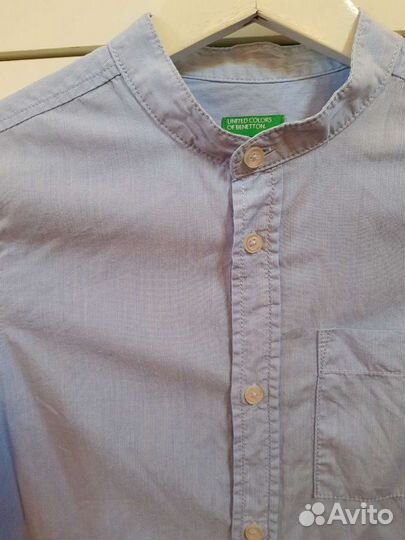 Пиджак H&M и рубашка Benetton р. 140 см