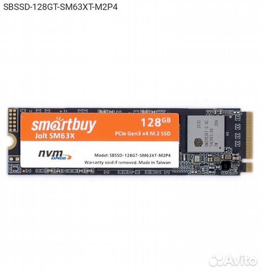 Диск SSD SmartBuy Jolt SM63X M.2 2280 128GB PCIe N