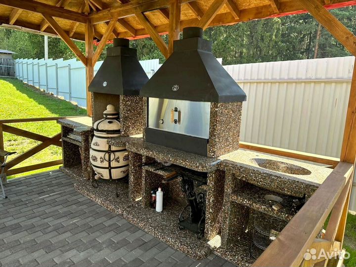 Печи барбекю, печи под казан