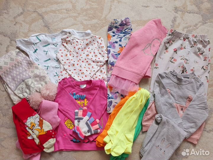 Детские вещи на девочку пакетами 86 92