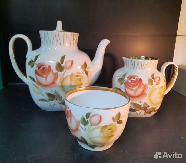 Остатки сервиза лфз Букет чайных роз