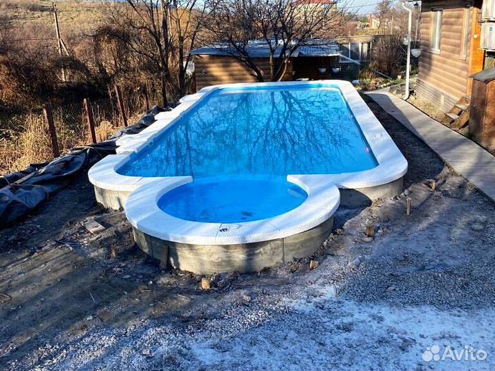 Бассейн 8x4 полипропиленовый