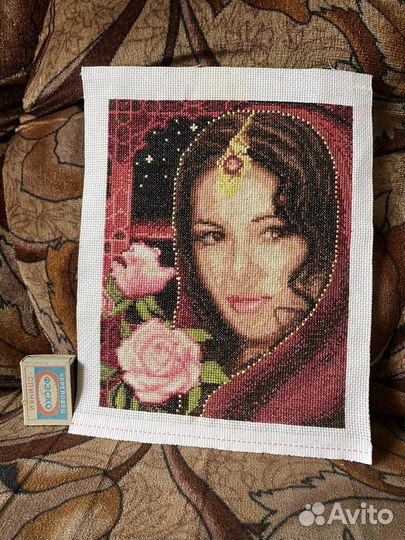 Картина вышитая крестом ручная работа