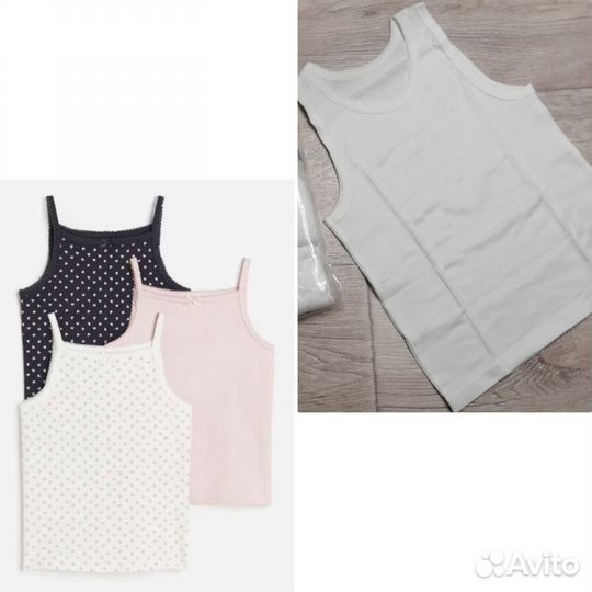 Майка H&M детская George в рубчик единорог