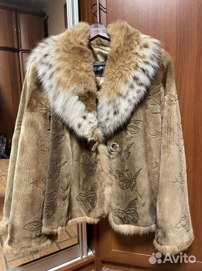 Эксклюзивный полушубок из стриженной норки с лазер