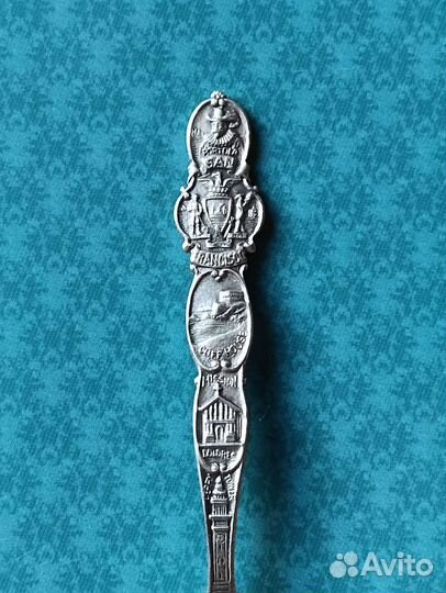 Сувенирная серебряная ложка Сан-Франциско 925