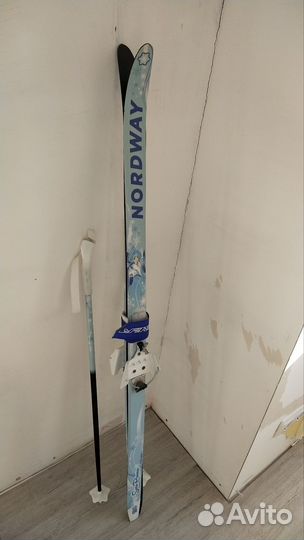 Лыжи детские Nordway 130см с палками 90см