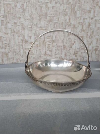 Мельхиоровая конфетница СССР