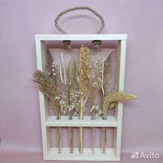 Рамка с колбами (композиция, цветы, подарок)