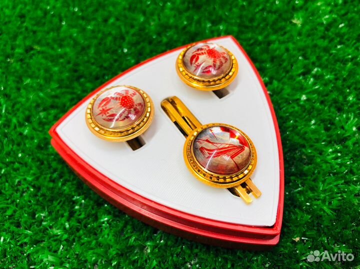 Z.8686 зажим для галстука + запонки