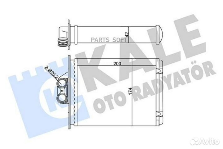 Kale 346695 Радиатор отопителя opel vectra B- saab