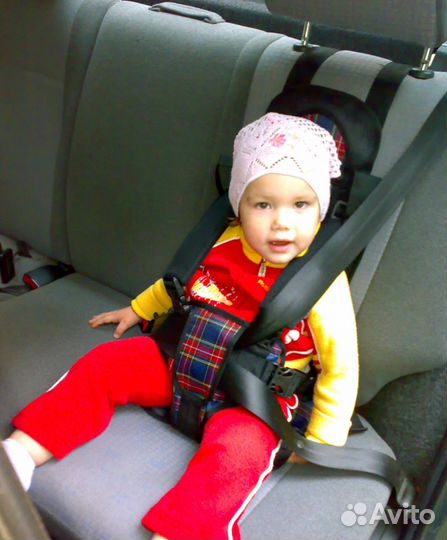 Бескаркасное автокресло от 1 года до 12 лет
