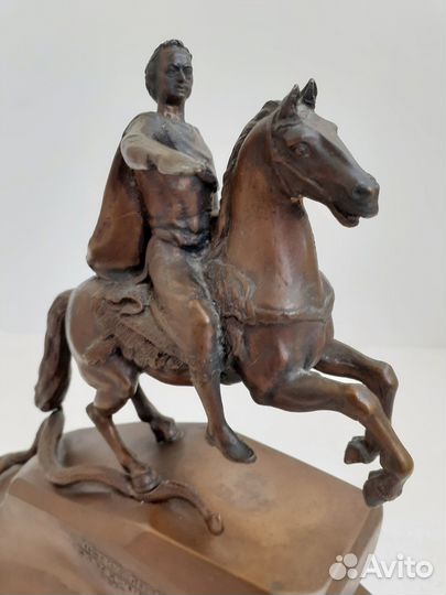 Статуэтка бронзовая Пётр1 Медный всадник СССР