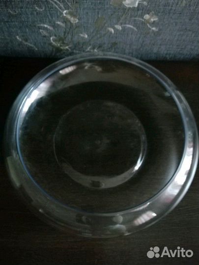 Ваза круглая, большая, толстое стекло