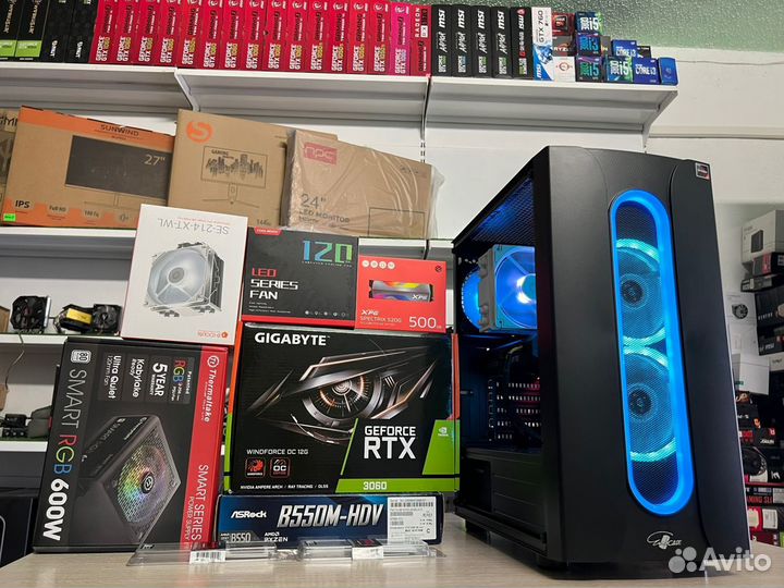 Новый компьютер AMD Ryzen 5 5500 и RTX3060 12 GB