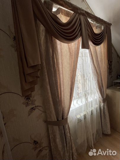 Комплект штор с ламбрекеном