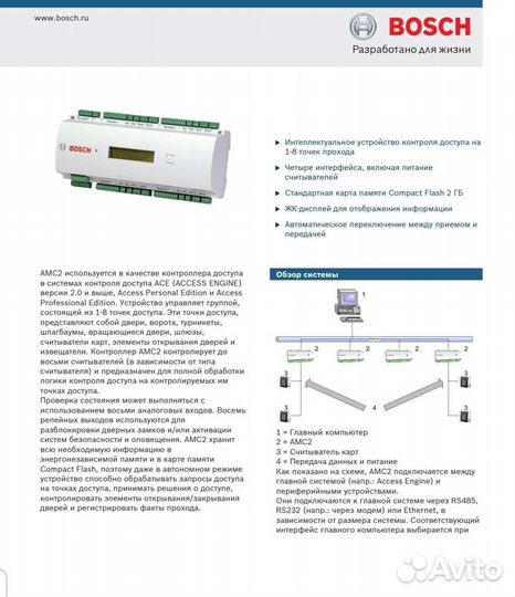 Модульный контроль доступа AMC 2 boch