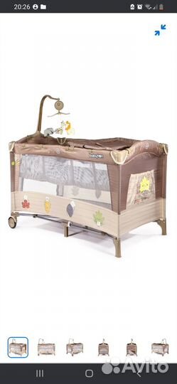 Детская кроватка трансформер с мобилем