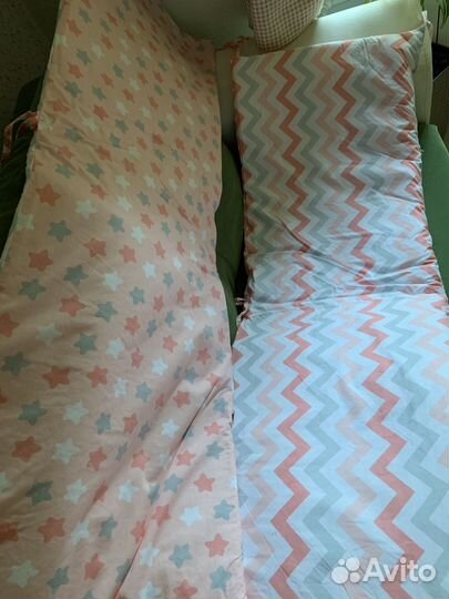 Бортики в кроватку и подушки