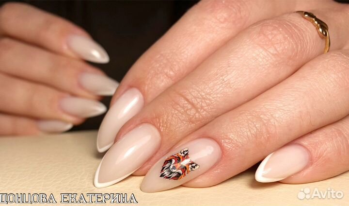Наращивание ногтей гелем на формах, гель лак