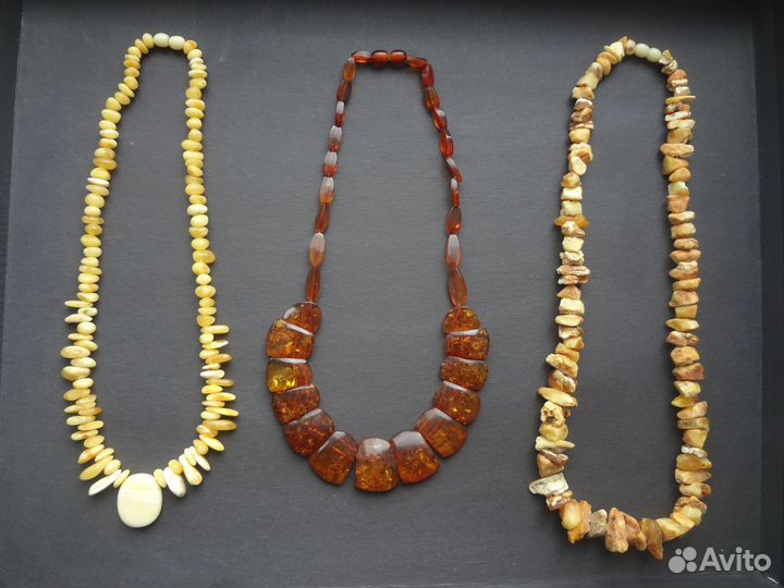 Бусы янтарные времен СССР
