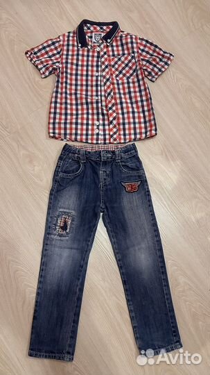 Комплект фирмы Mothercare рубашка и джинсы