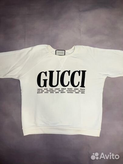 Свитшот Gucci “World Cities” White оригинал