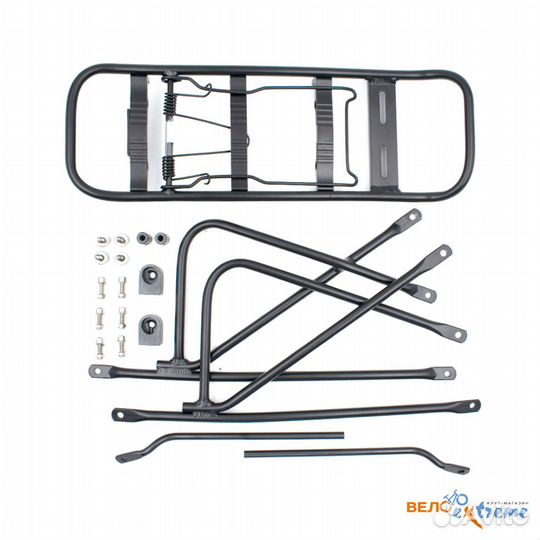 Багажник HX-Y673,на перья алюминий,черный,с защито