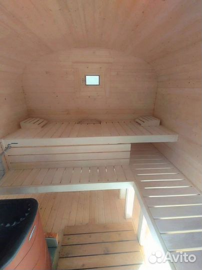 Баня бочка мобильная. Доставка и установка