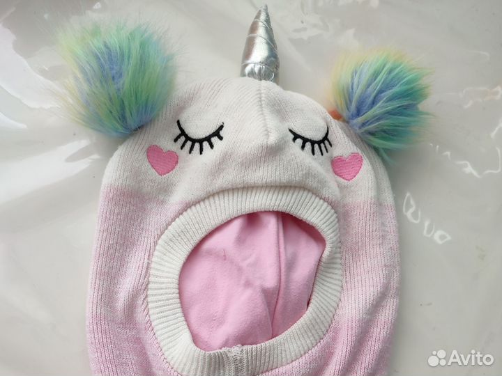 Шапка шлем Ostin 48-50 единорог 4-6 лет