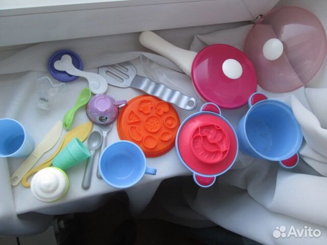 Набор игрушек кухня: плита, посуда, продукты